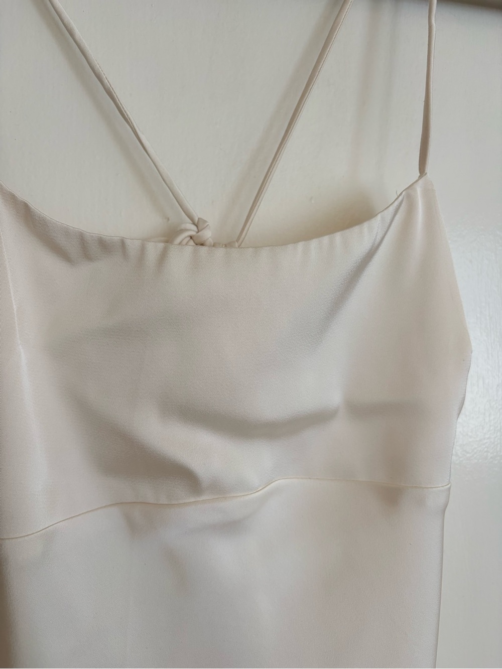 H&M Minimal White Slip Maxi Dress with slit - Picture 5 of 9